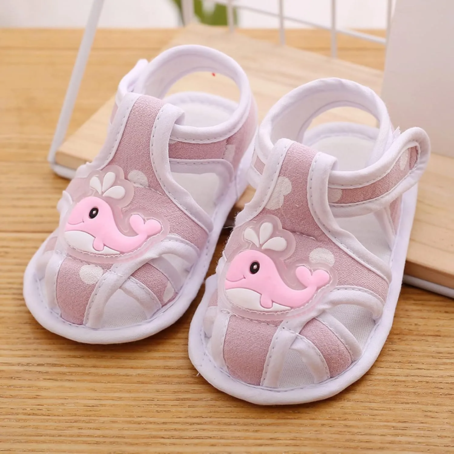 Baby Infant Boy Girl Sandals Shoes First Walking Shoes Soft Anti-Slip Rubber Sole Flat Shoes Cute (Pink, 5 Infant)