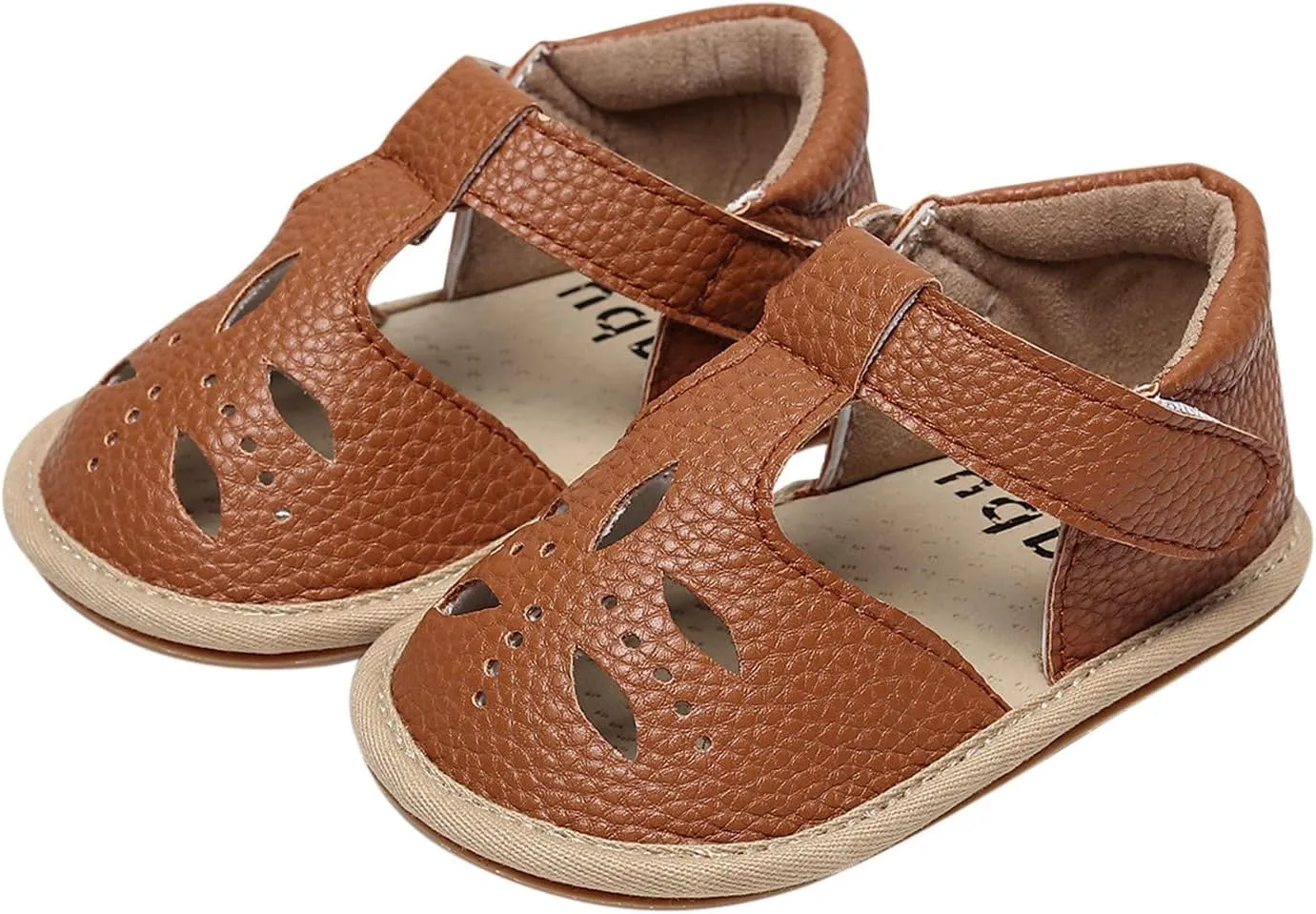 Baby Infant Boy Girl Sandals Shoes First Walking Shoes Soft Anti-Slip Rubber Sole Sneakers Fashion (Brown, 8.5 Toddler)