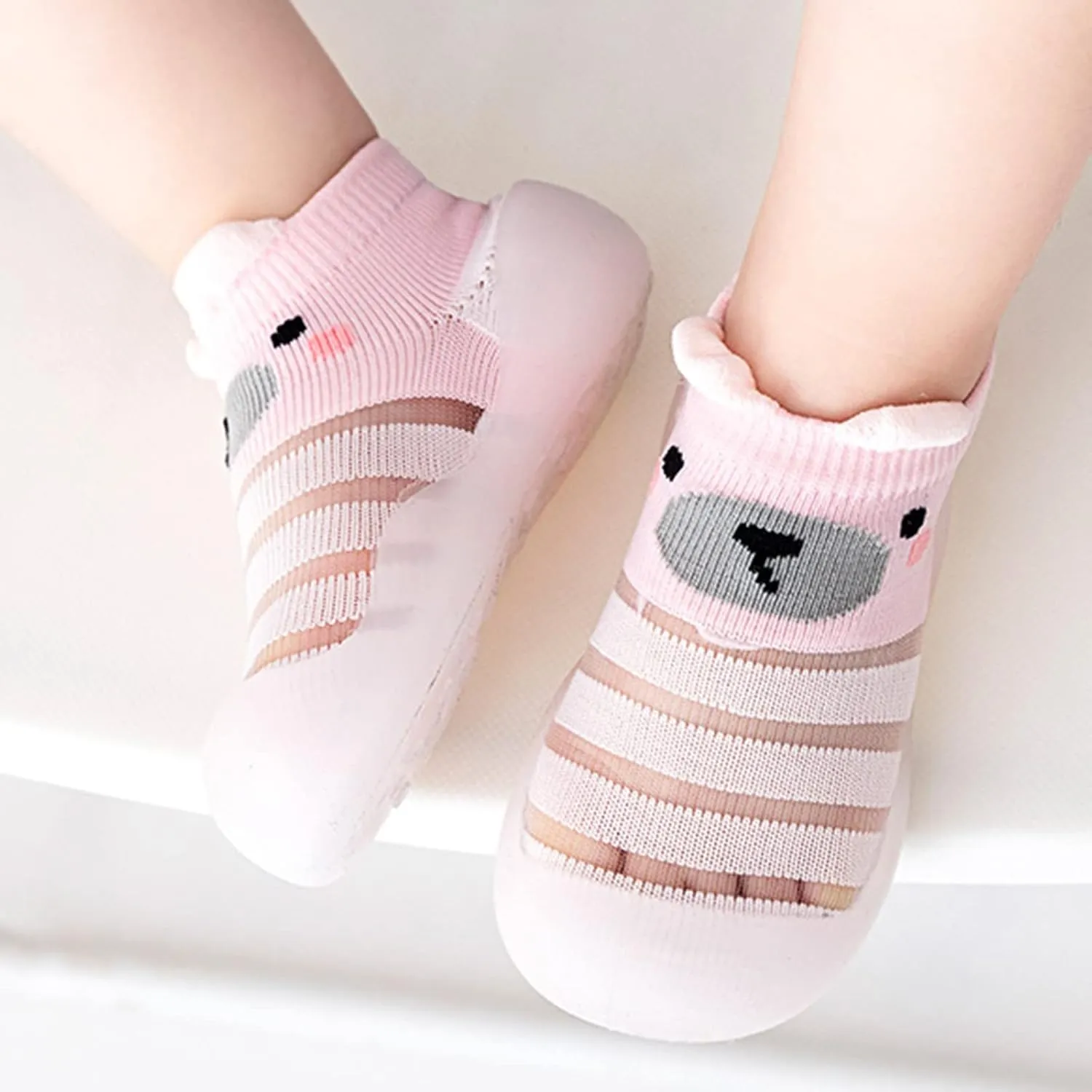 Baby Infant Boys Girls Animal Prints Cartoon Shoes Toddler Breathable Mesh The Floor Non Slip Little Boys Shoes
