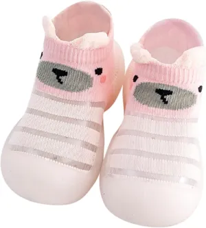 Baby Infant Boys Girls Animal Prints Cartoon Shoes Toddler Breathable Mesh The Floor Non Slip Little Boys Shoes