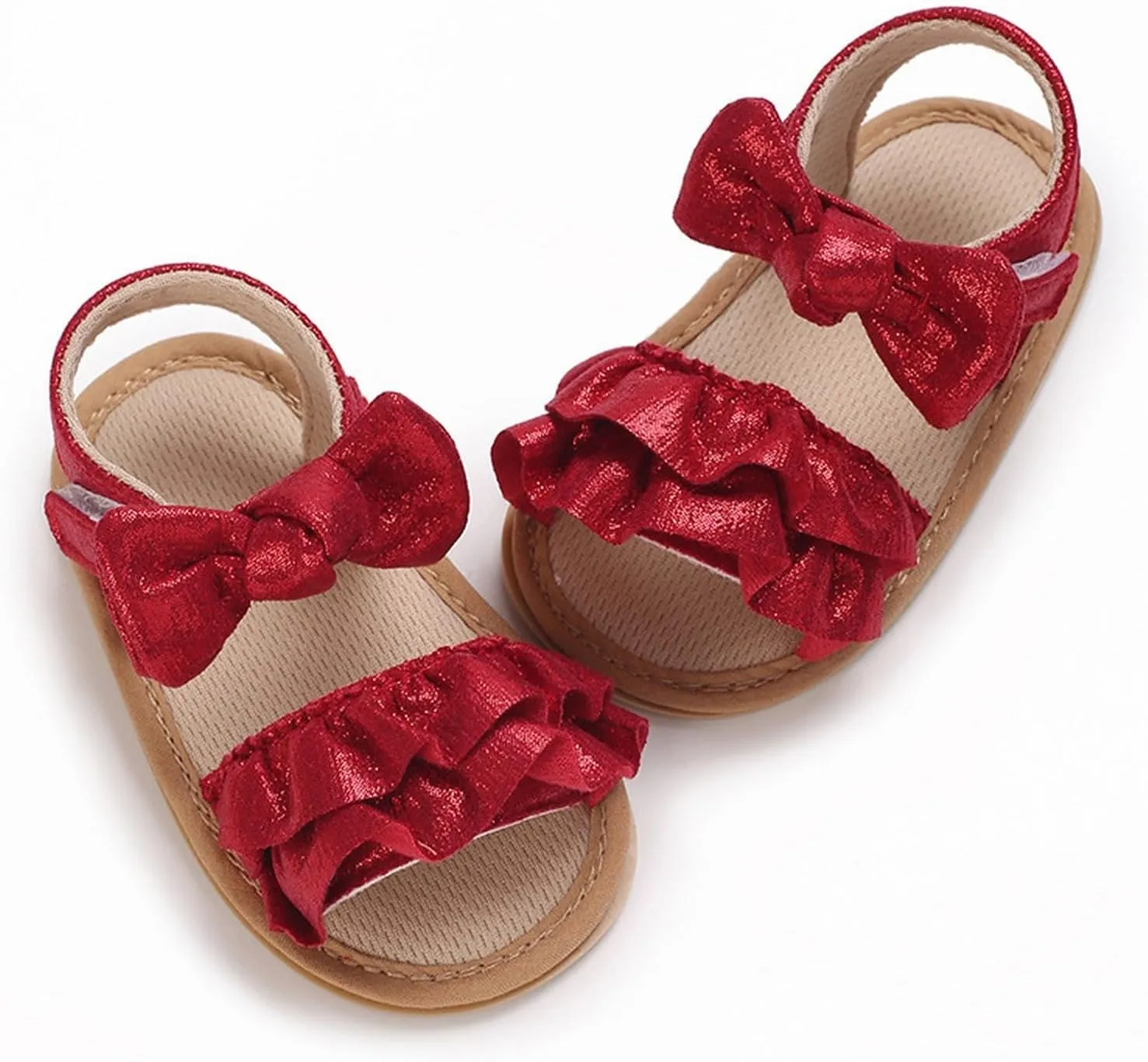 Baby Sandals Baby Toddler Infant Girls PU Leather Soft Open Toe Summer Sandals Flower Flat Shoes For Closed Toe Sandals