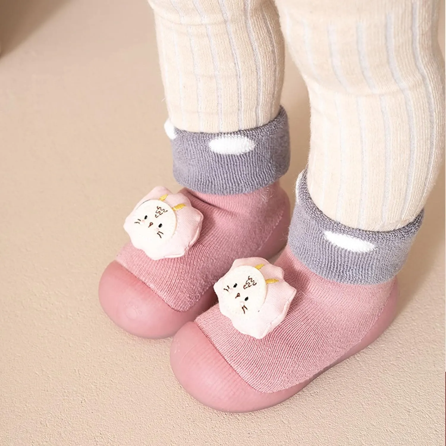 Baby Shoes Boys Girls Breathable Walking Sock Infant Shoes Baby First Walking Shoes Non-Slip Soft Sole Toddle Sneaker (Pink, 0-6 Months)