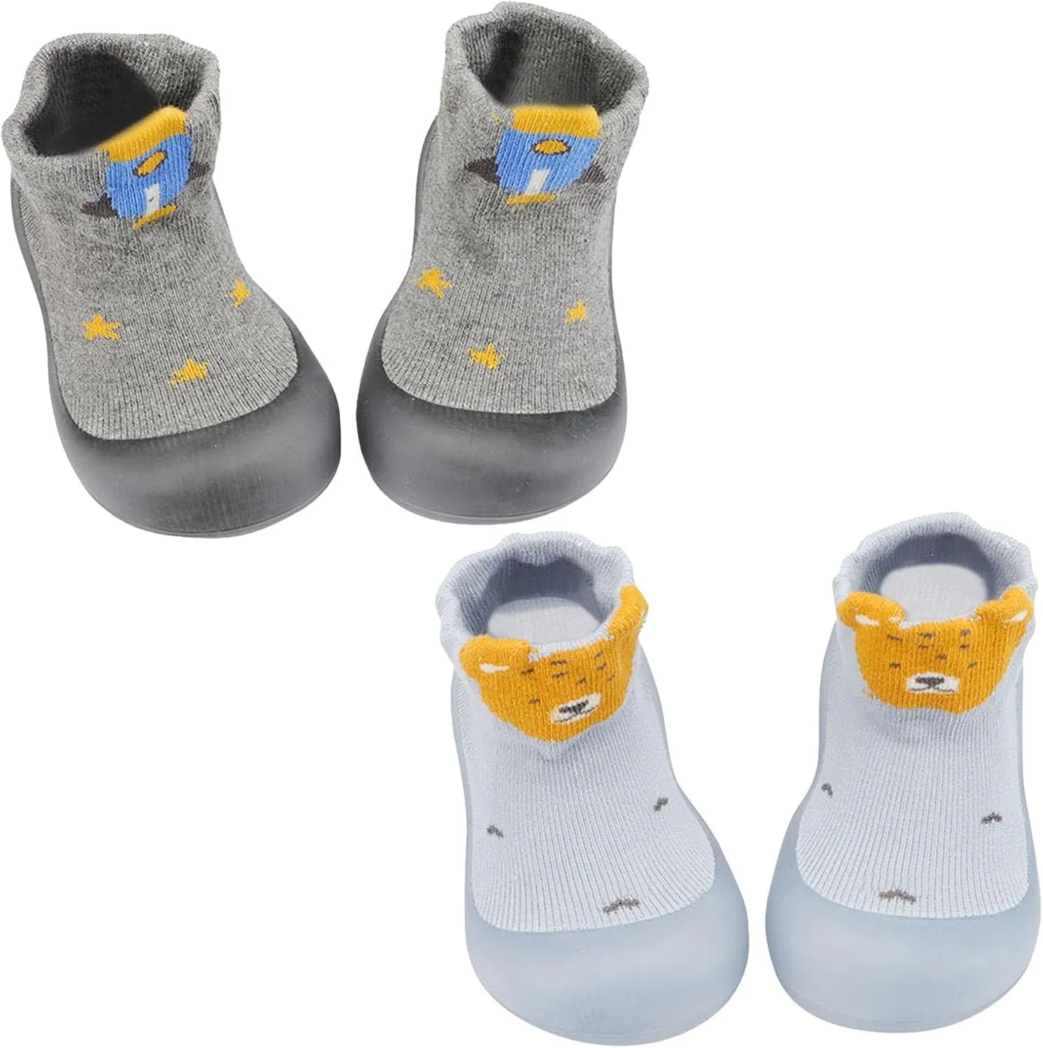 Baby Shoes Boys Girls Sock Shoe Elastic Infant First Cartoon Cats Soft Sole Rubber Toddler Boys & Kids