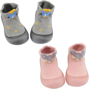 Baby Shoes Boys Girls Sock Shoe Elastic Infant First Cartoon Cats Soft Sole Rubber Toddler Boys & Kids