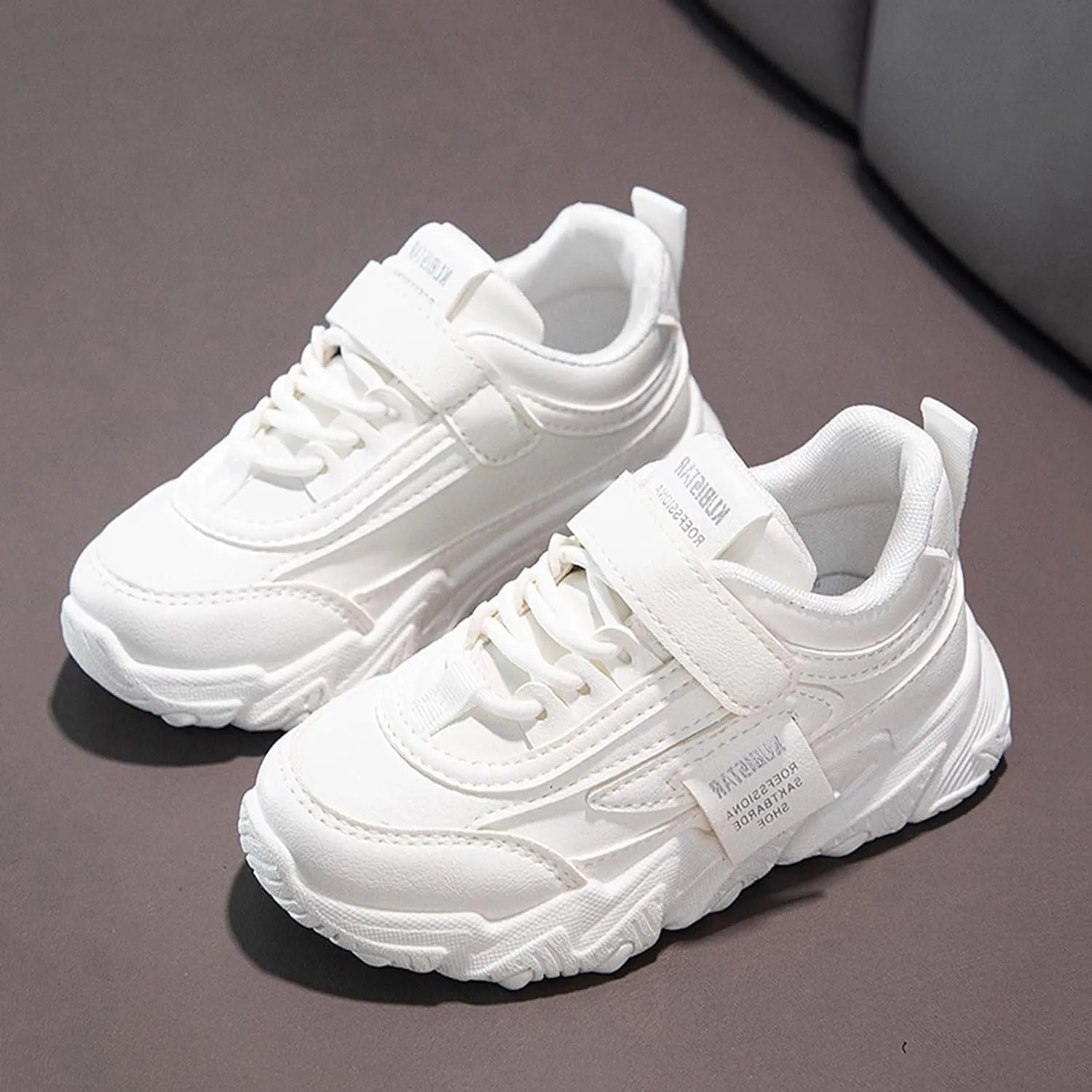 Baby Shoes Fashion All Seasons Children Sports Shoes Girls Flat Sole Non Slip Light Lace Up Sneaker for Girls