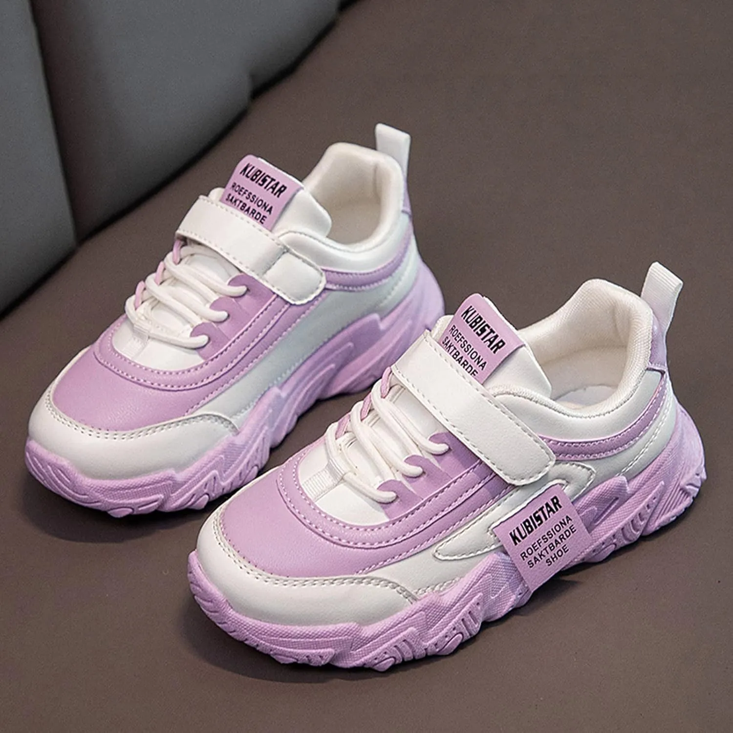 Baby Shoes Fashion All Seasons Children Sports Shoes Girls Flat Sole Non Slip Light Lace Up Sneaker for Girls