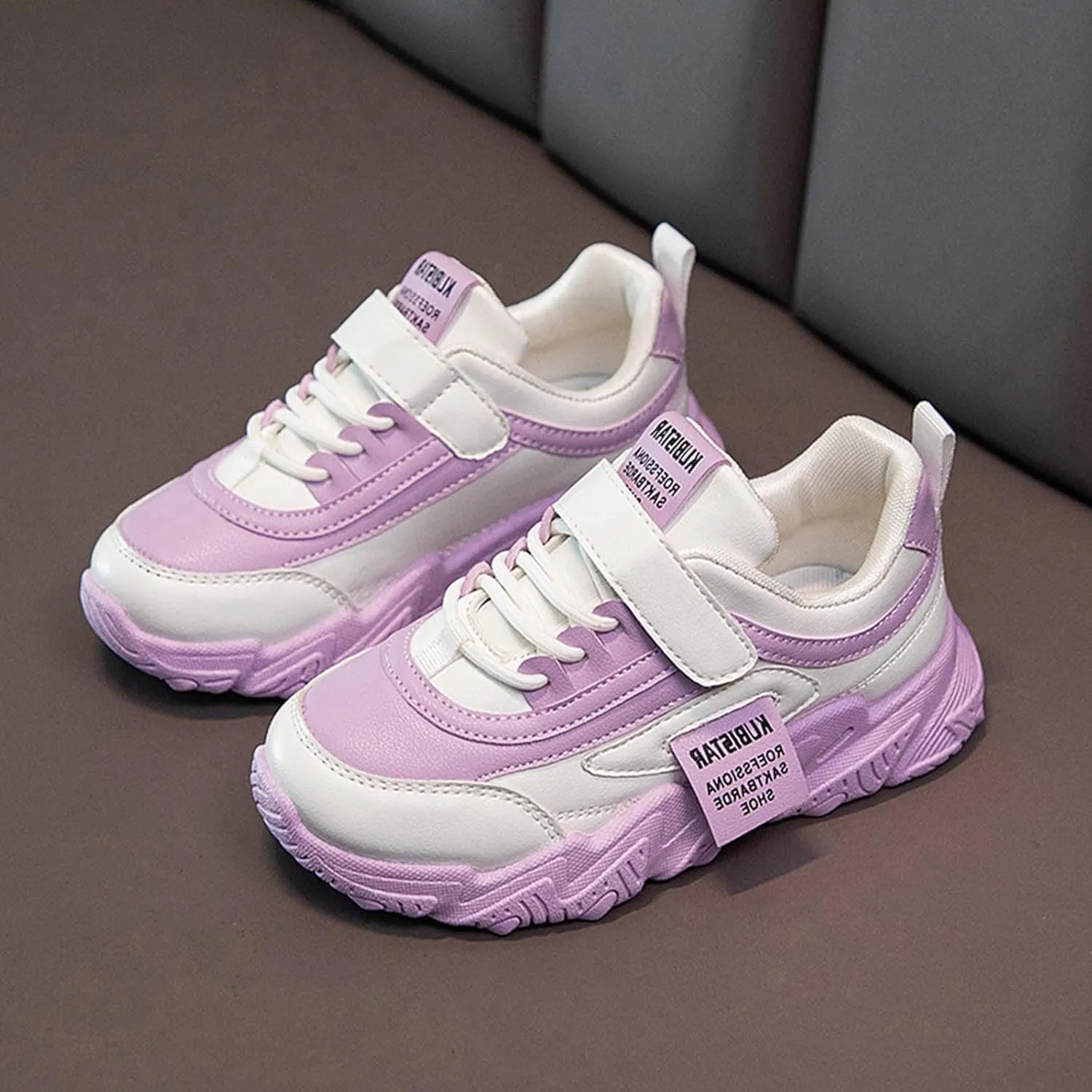 Baby Shoes Fashion All Seasons Children Sports Shoes Girls Flat Sole Non Slip Light Lace Up Sneaker for Girls