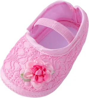Baby Shoes Fashion Soft Sole Infant Dress Flower Princess Shoes Infant Shoes Girls Slip on Wide Shoes