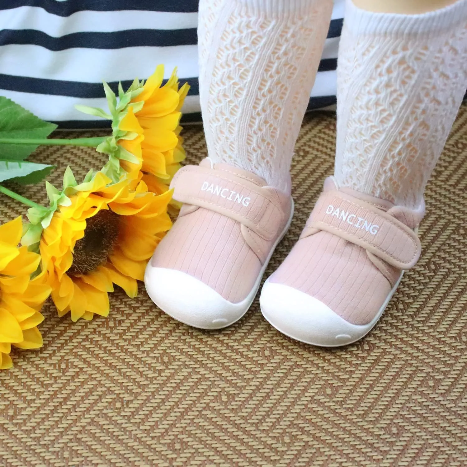 Baby Shoes First Walker Toddler Shoes Sneakers for Boy Girl Little Kids Outdoor Shoes 6 12 18 24 Months with Anti-Skid Rubber Sole