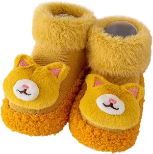 Baby Shoes Infant Socks Shoes Kids Toddler Cute Animal Fuzzy Bunny First Walking Slipper Sneakers Winter Warm Shoes