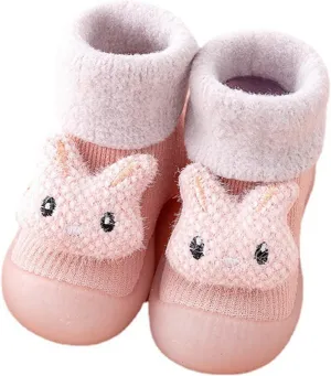 Baby Shoes Warm Winter Cartoon Baby Shoes Baby Soft Sole Shoes Babies First Shoes for Walking (Pink, 1.5-2 Years)