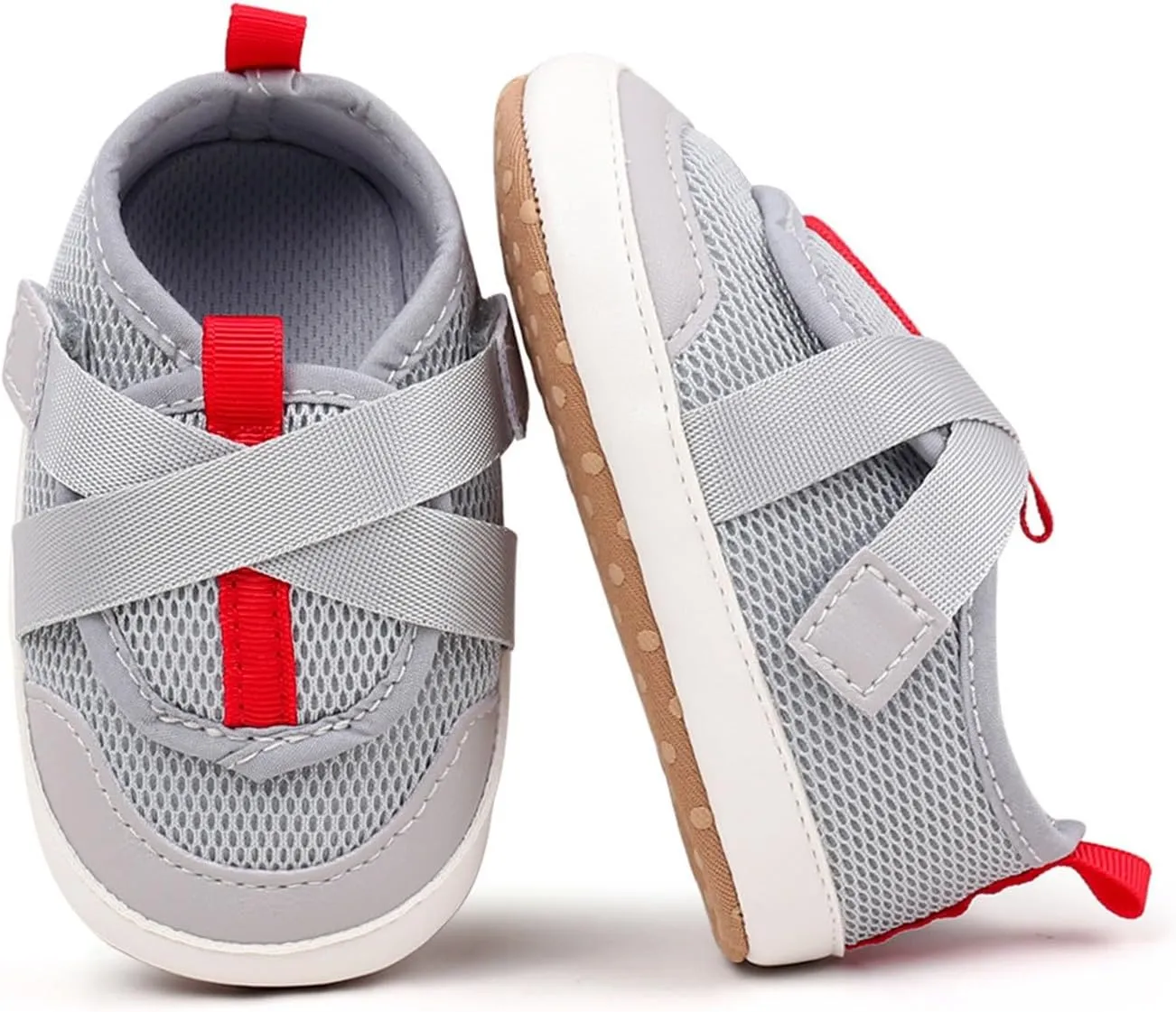 Baby Sneakers Girls Boys Lightweight Breathable Mesh First Walking Shoes Flat Bottom Walking Shoes for Baby Girls Size 4