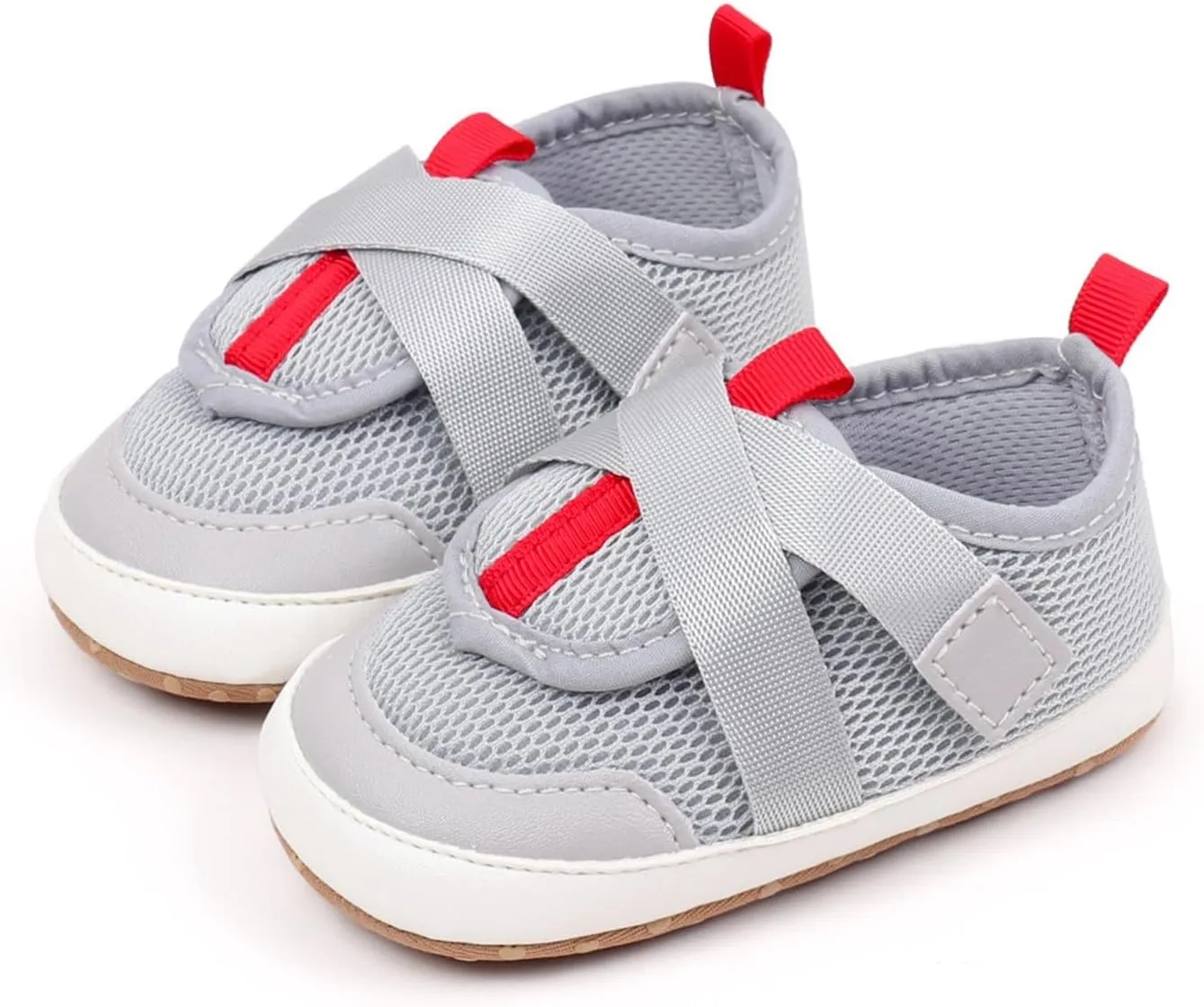 Baby Sneakers Girls Boys Lightweight Breathable Mesh First Walking Shoes Flat Bottom Walking Shoes for Baby Girls Size 4
