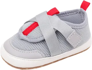 Baby Sneakers Girls Boys Lightweight Breathable Mesh First Walking Shoes Flat Bottom Walking Shoes for Baby Girls Size 4