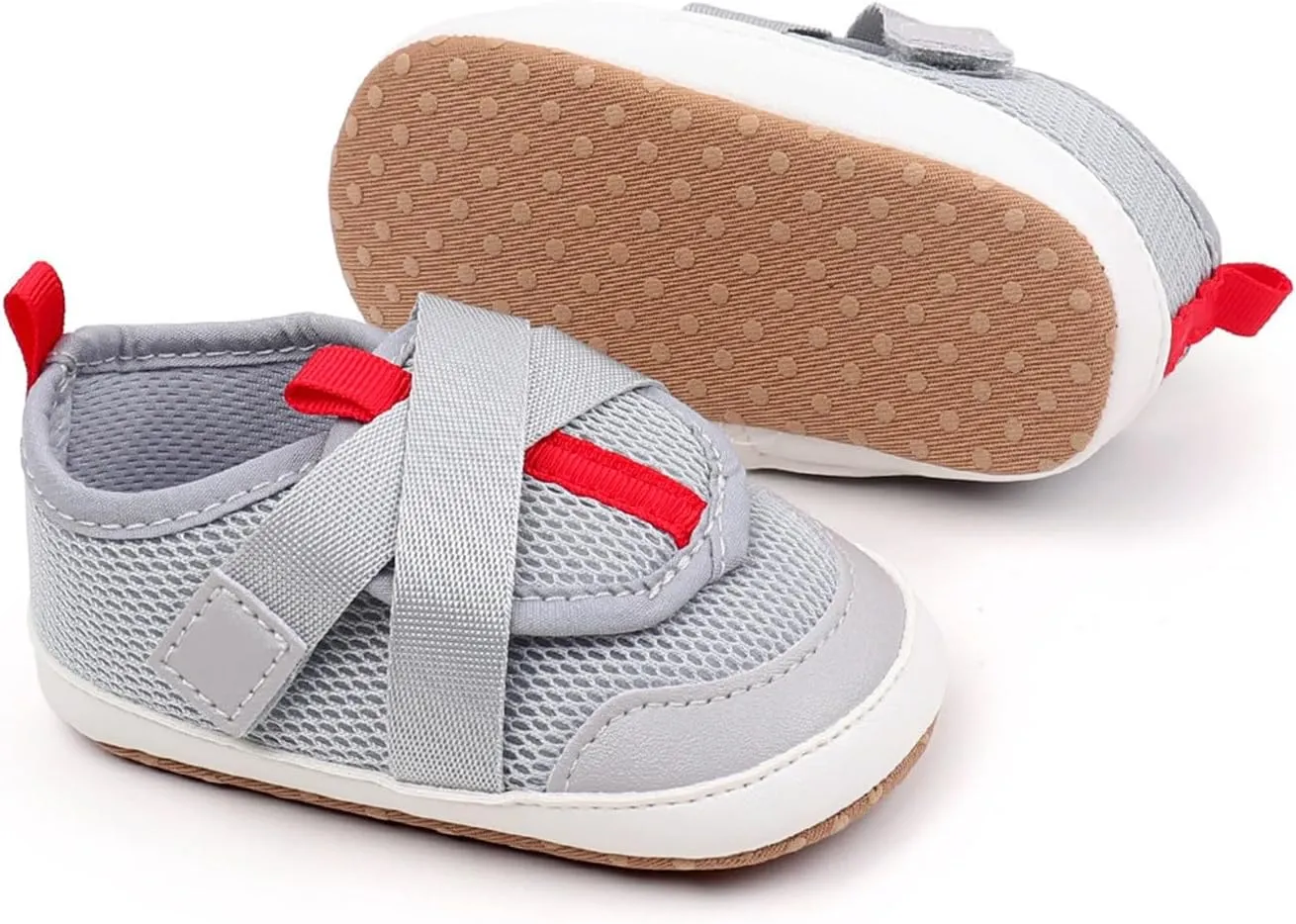 Baby Sneakers Girls Boys Lightweight Breathable Mesh First Walking Shoes Flat Bottom Walking Shoes for Baby Girls Size 4