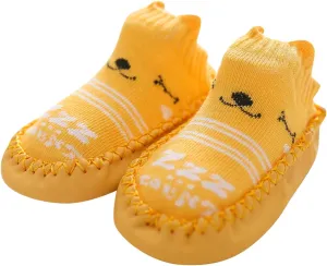 Baby Sock Shoes Baby Walking Shoes Infant Non-Slip Breathable Slippers Soft Rubber Sole Baby Boys Girls Floor Shoes
