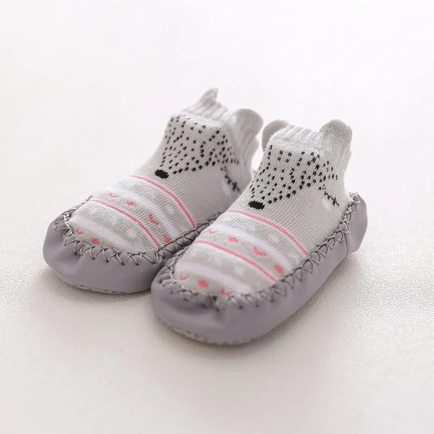 Baby Sock Shoes Baby Walking Shoes Infant Non-Slip Breathable Slippers Soft Rubber Sole Baby Boys Girls Floor Shoes