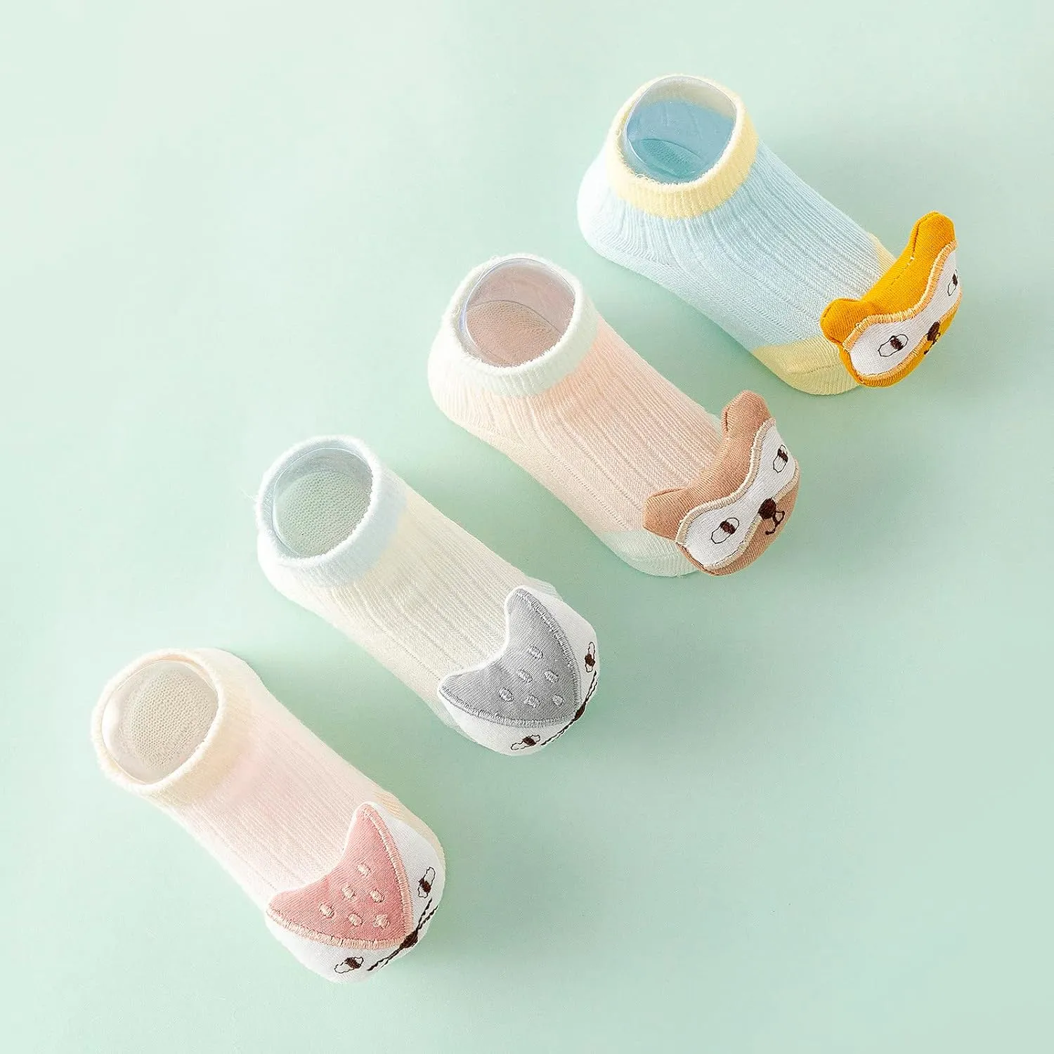 Baby Sock Shoes Boys Girls Non-Slip First Walking Shoes Lightweight Slip-on Sneakers Soft Sole rotect Toes