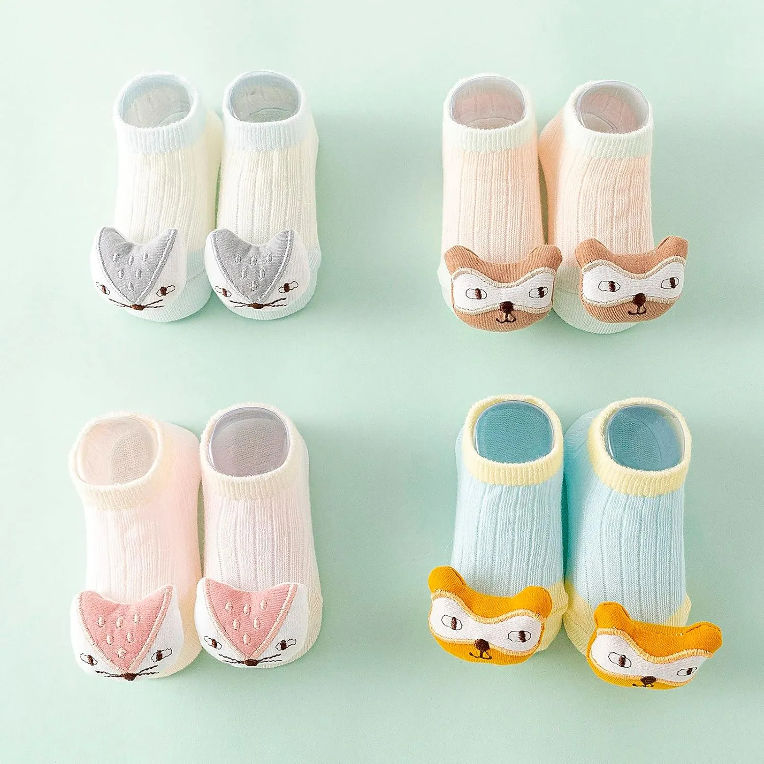 Baby Sock Shoes Boys Girls Non-Slip First Walking Shoes Lightweight Slip-on Sneakers Soft Sole rotect Toes