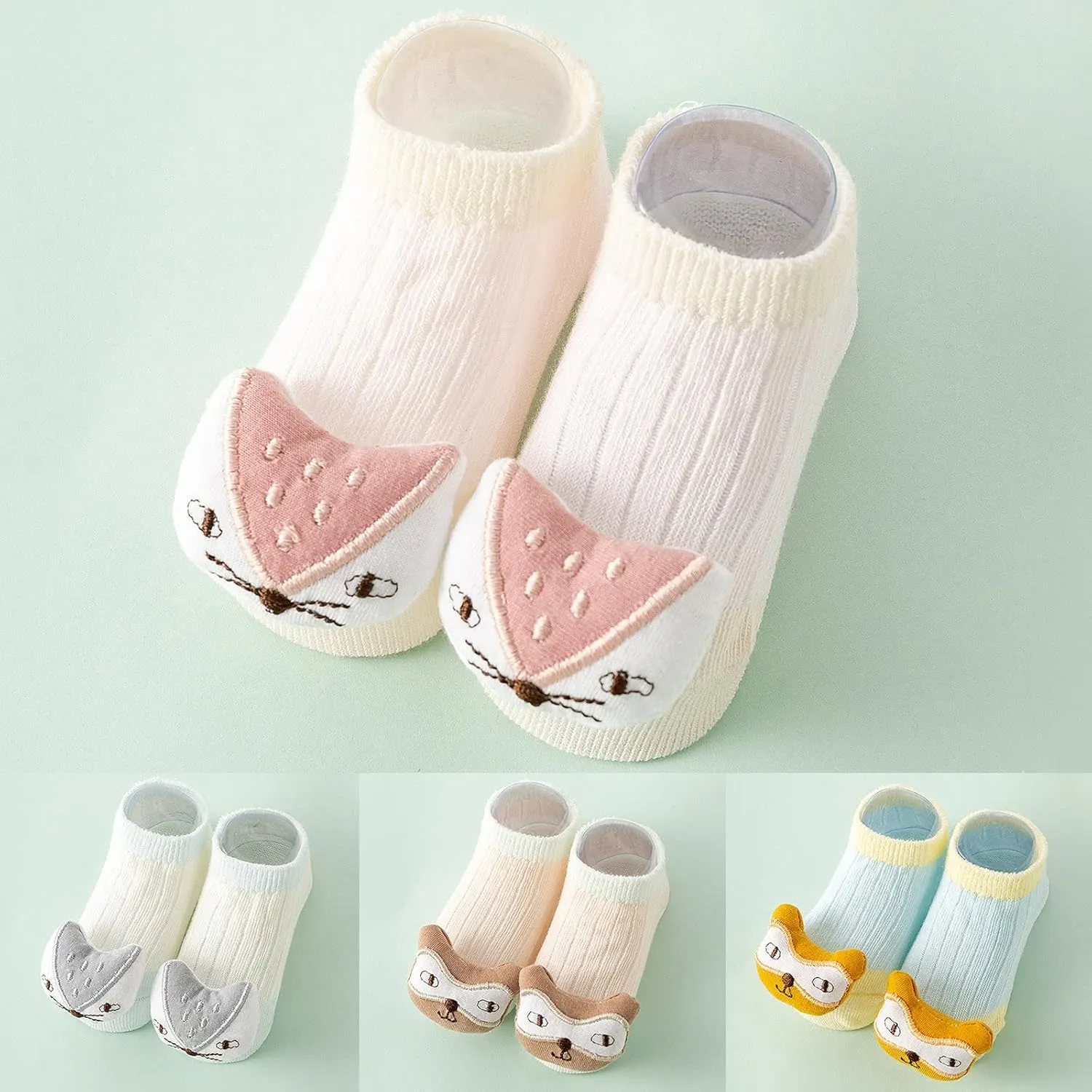 Baby Sock Shoes Boys Girls Non-Slip First Walking Shoes Lightweight Slip-on Sneakers Soft Sole rotect Toes