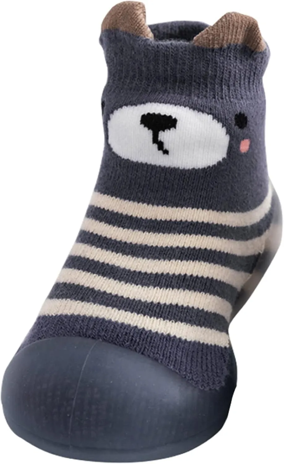Baby Sock Shoes Kids Toddler Baby Boys Girls Solid Warm Knit Soft Sole Rubber Shoes Slipper Stocking First Walking Shoes
