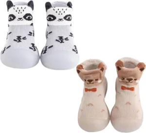 Baby Sock Shoes Toddler Walking Shoes Infant Non-Slip Indoor Cartoon Slippers Soft Rubber Sole Slip On Sneaker