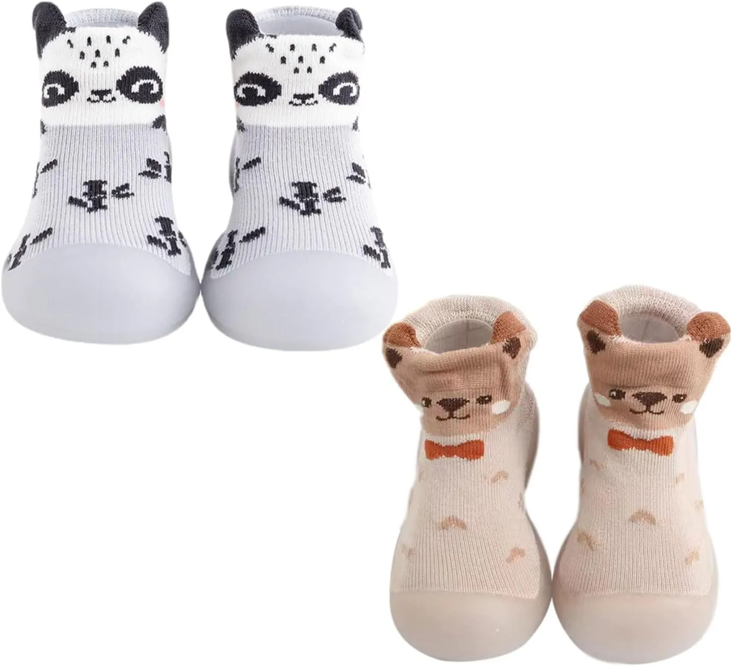 Baby Sock Shoes Toddler Walking Shoes Infant Non-Slip Indoor Cartoon Slippers Soft Rubber Sole Slip On Sneaker