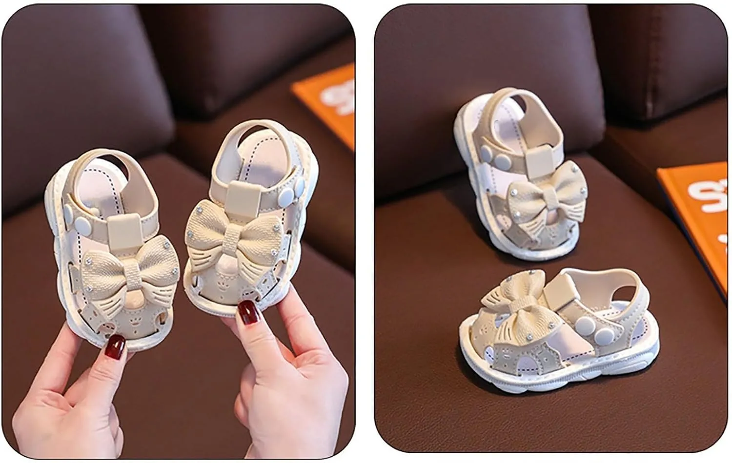 Baby Toddler Infant Girls Summer Sandals Outdoor Beach Anti-Slip Newborn Walking Shoes Flower Princess Size 2 Slides