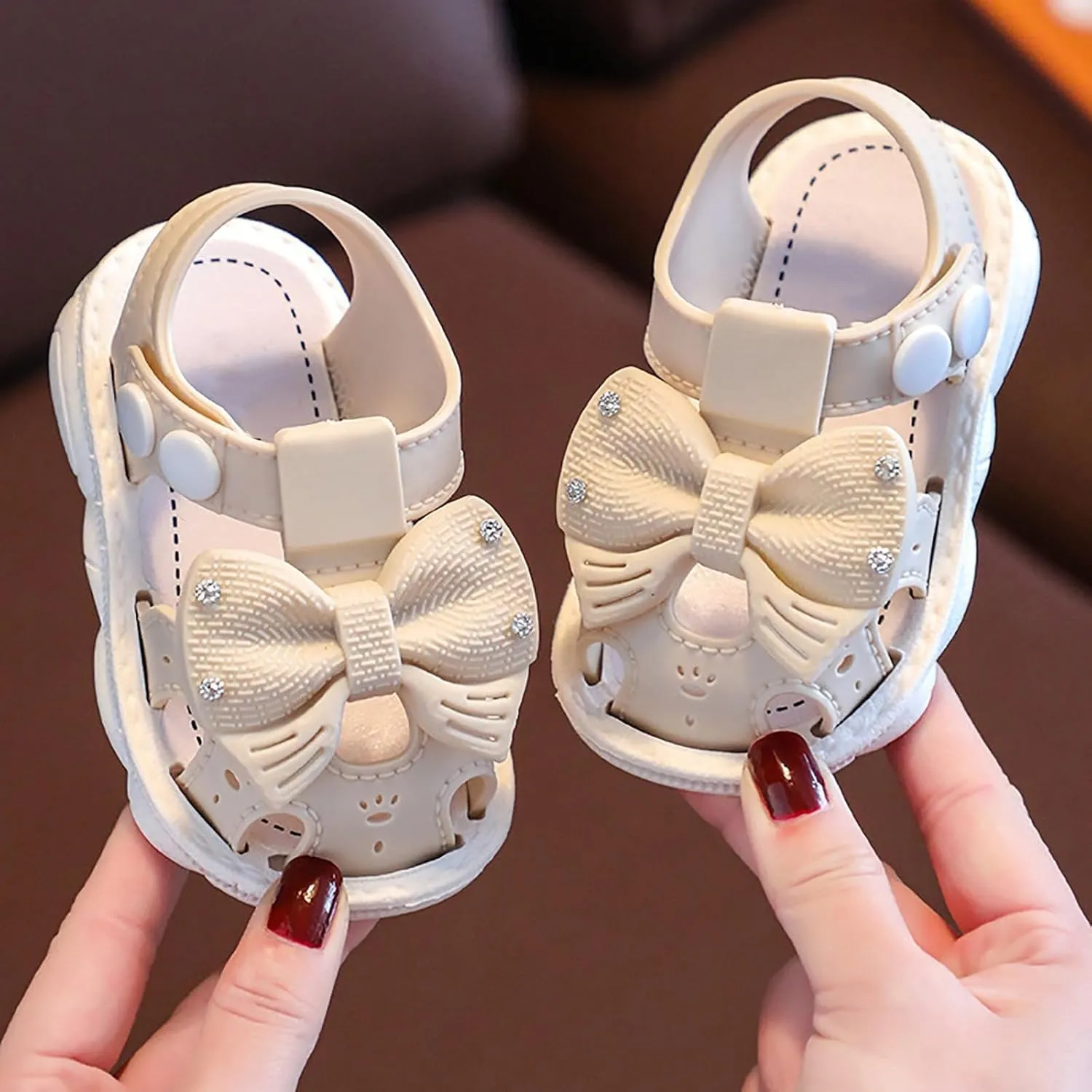 Baby Toddler Infant Girls Summer Sandals Outdoor Beach Anti-Slip Newborn Walking Shoes Flower Princess Size 2 Slides