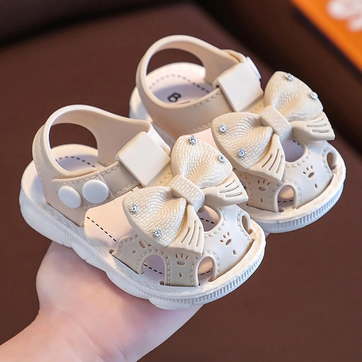 Baby Toddler Infant Girls Summer Sandals Outdoor Beach Anti-Slip Newborn Walking Shoes Flower Princess Size 2 Slides