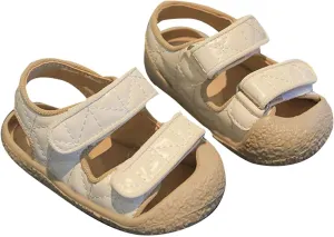 Baby Toddler Infant Unisex Cloesd-Toe Beach Anti-Slip Solid Sandal Rubber Soft Sole Newborn First alker Shoe