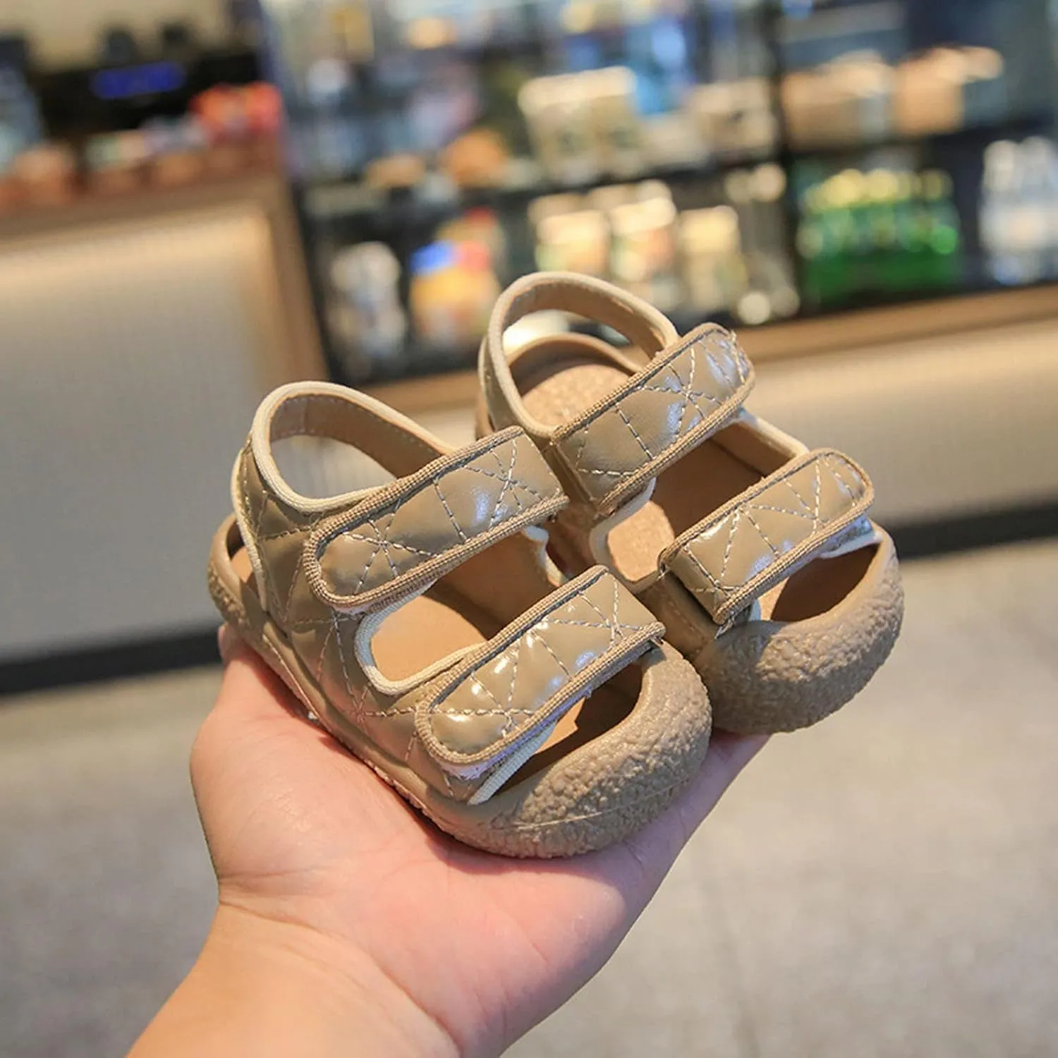 Baby Toddler Infant Unisex Cloesd-Toe Beach Anti-Slip Solid Sandal Rubber Soft Sole Newborn First alker Shoe