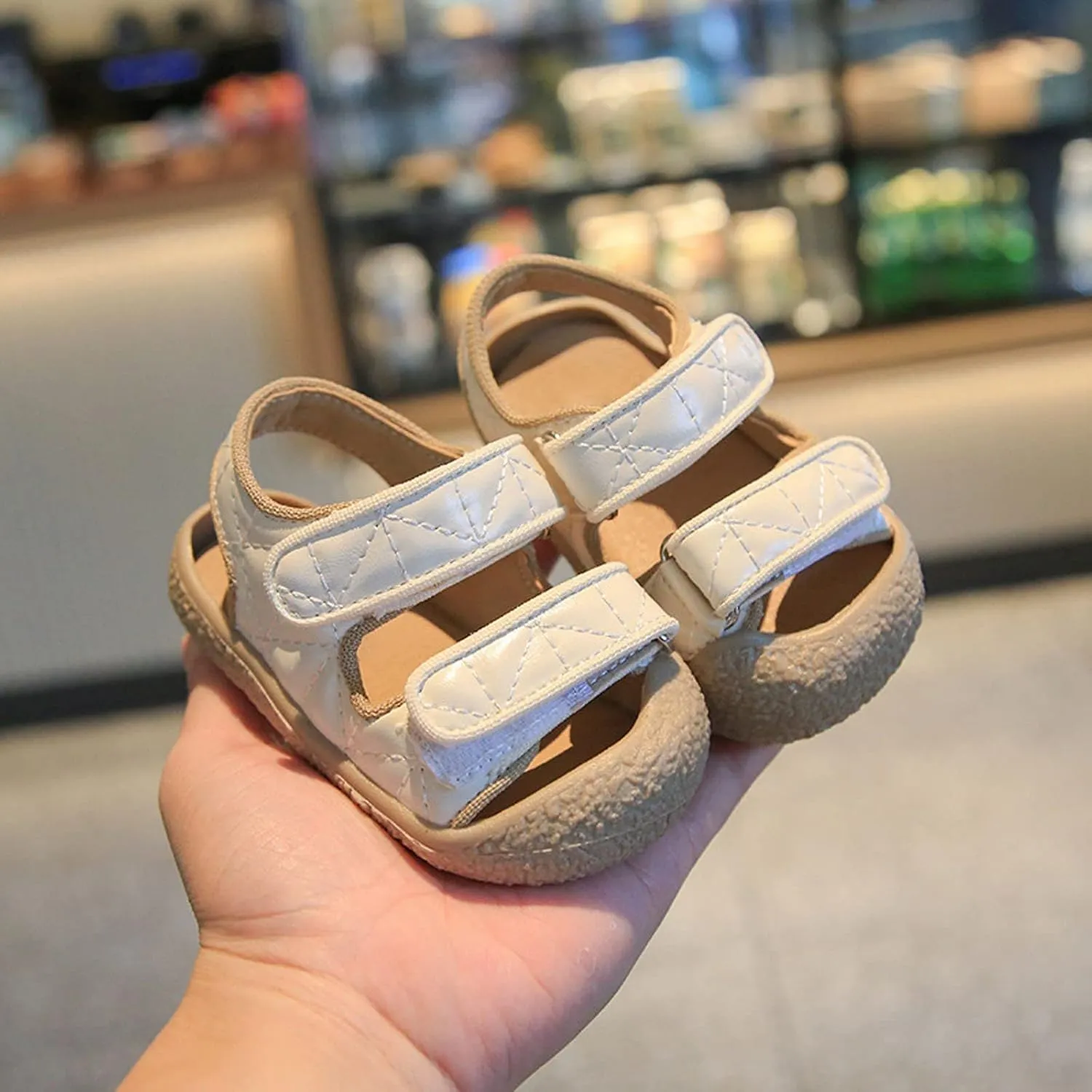 Baby Toddler Infant Unisex Cloesd-Toe Beach Anti-Slip Solid Sandal Rubber Soft Sole Newborn First alker Shoe