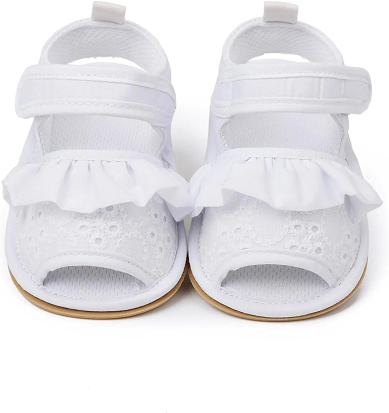 Baby Toddler Sandals Infant Girls Shoes Outdoor First Walkers Anti-Slip Soft Sole Flat Shoes Crib (White, 11 Infant)