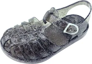 Baby Toddler Slip On Shoes Kids Boys Girls Cute Sandals Fruit Jelly Hollow Out Non-Slip Soft Sole Beach Sandal Shoe L-461 Black 13.5