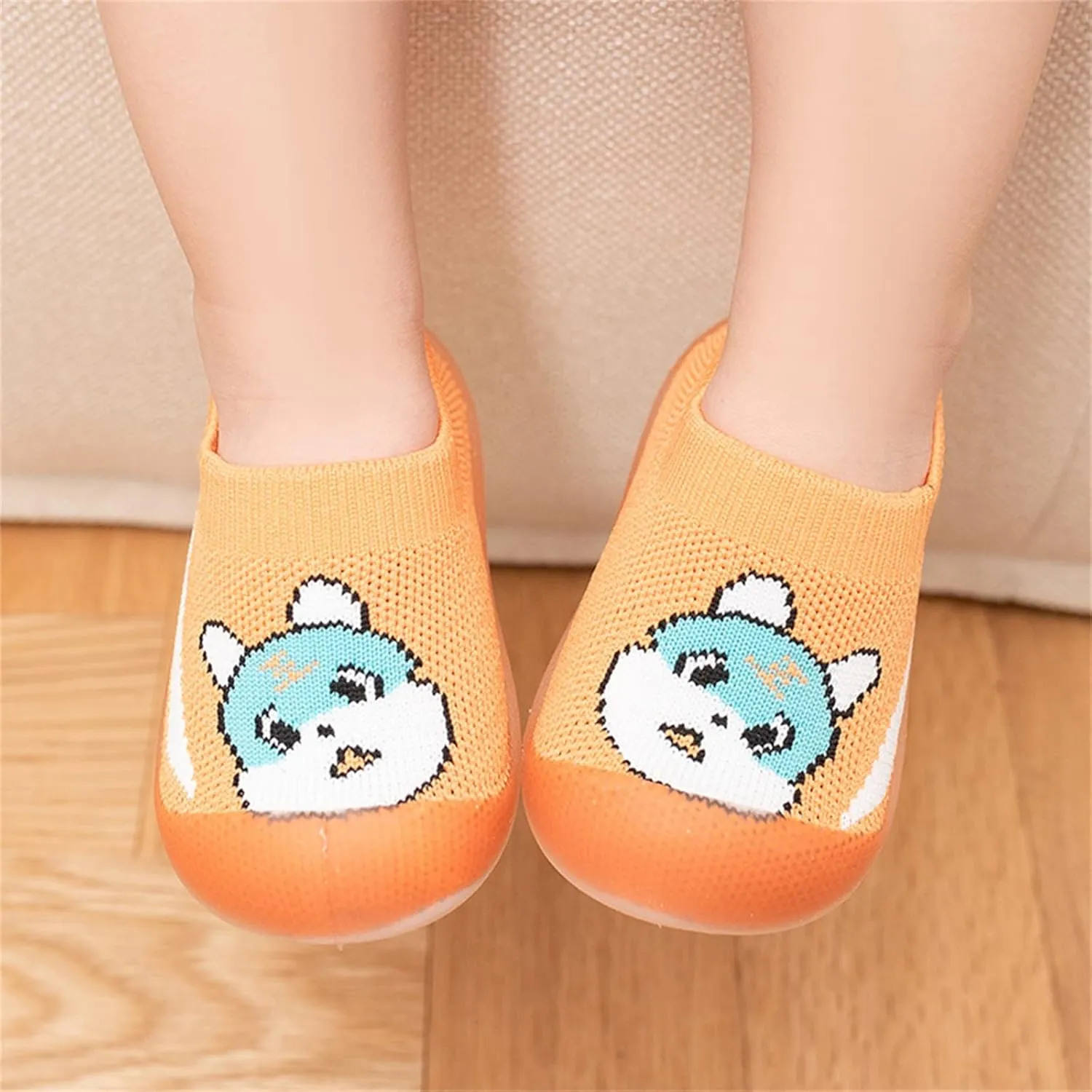 Baby Walking Shoes Toddler First Walking Non-Slip Soft Sole Slip-On Sneakers Casual Mesh Lightweight Sock Shoes