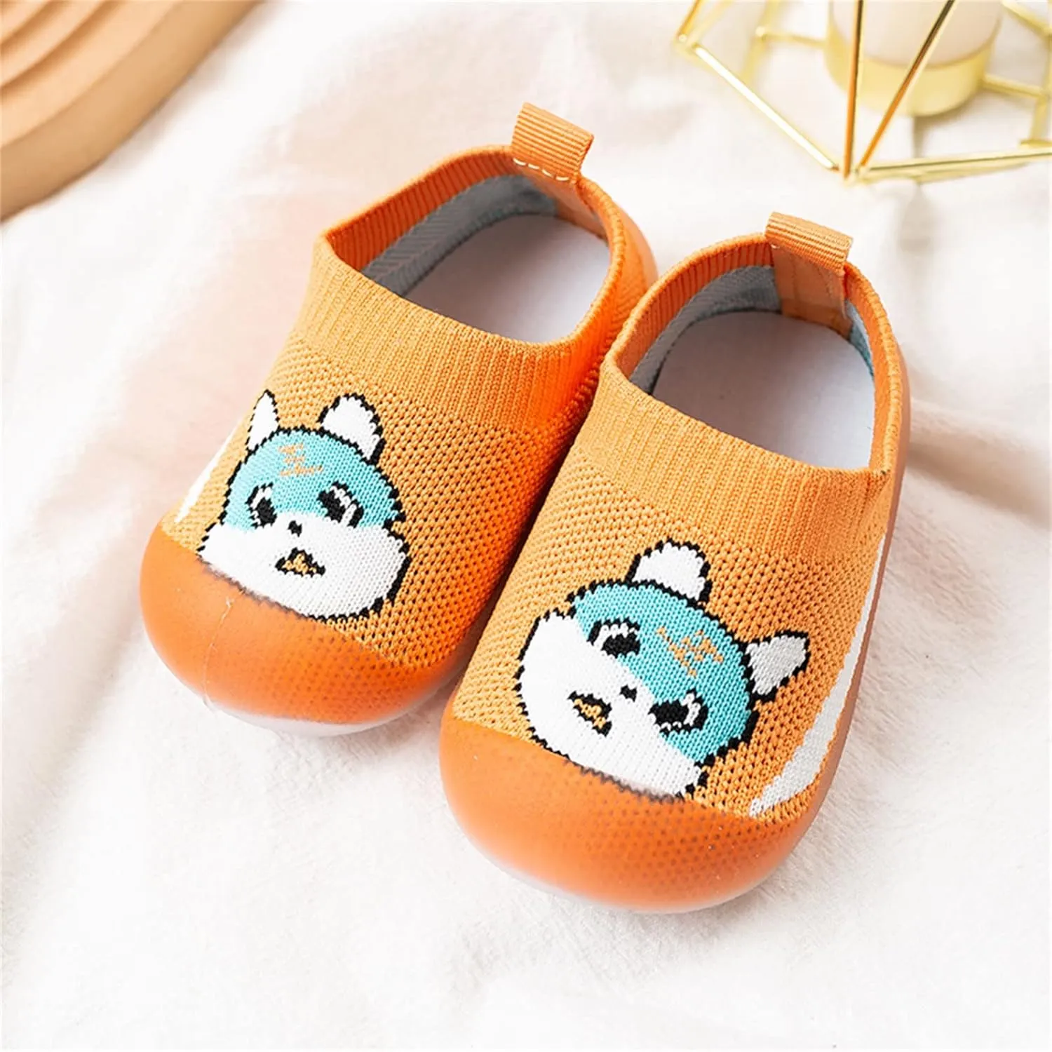 Baby Walking Shoes Toddler First Walking Non-Slip Soft Sole Slip-On Sneakers Casual Mesh Lightweight Sock Shoes