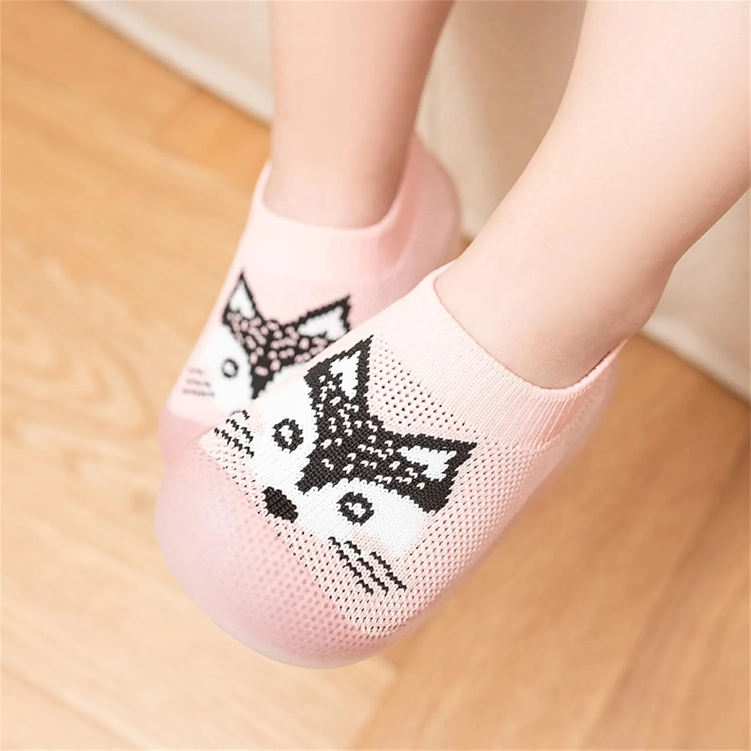 Baby Walking Shoes Toddler First Walking Non-Slip Soft Sole Slip-On Sneakers Casual Mesh Lightweight Sock Shoes