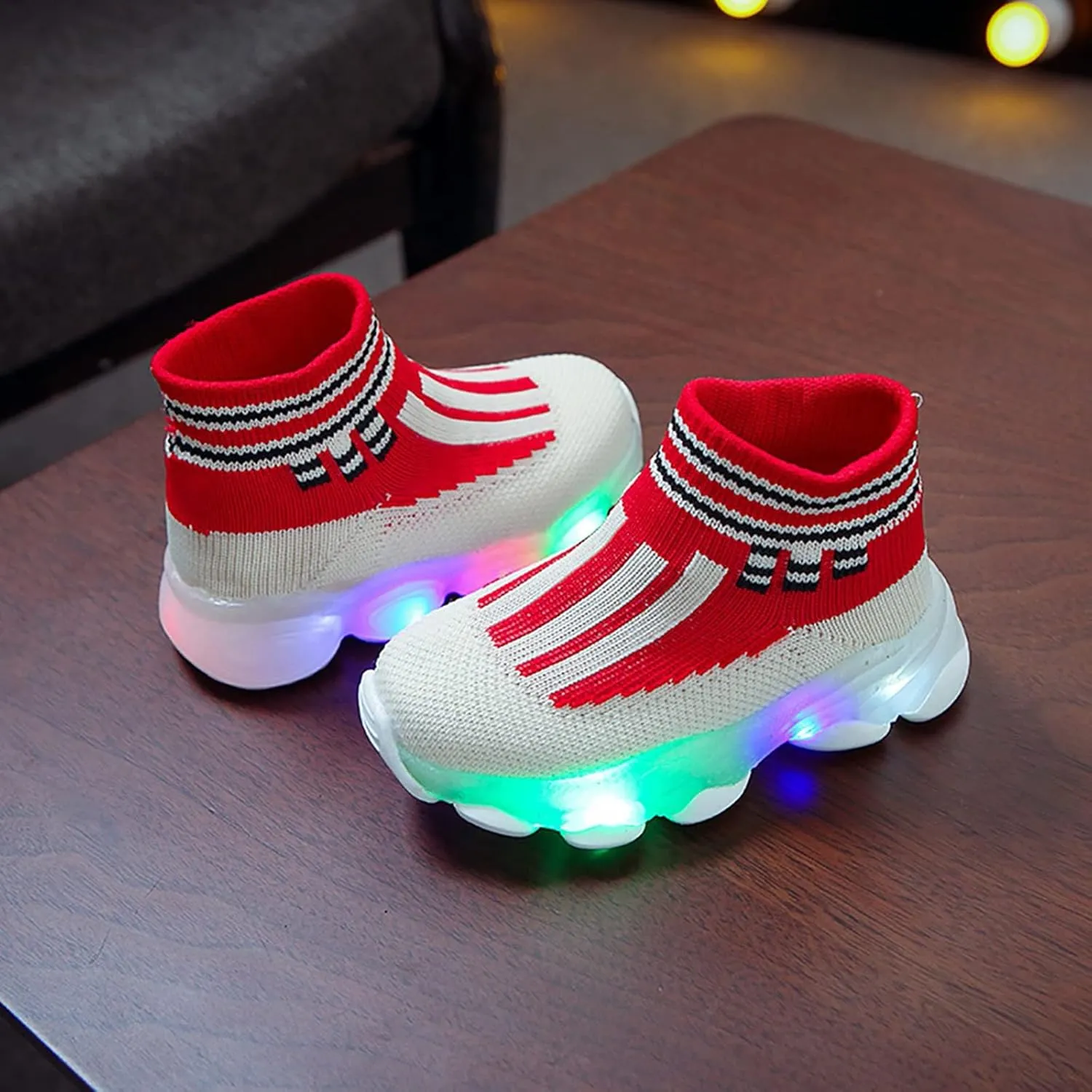Baby Walking Shoes,Kids Baby Boys Girls Bling Led Light Sport Shoes Children Mesh Luminous Casual Shoes 1-6 Years