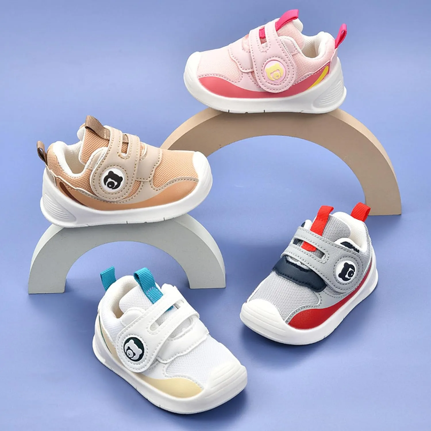 Baby Walking Sneakers Babies First Shoes Lightweight Mesh Infant Shoe Hook and Loop Breathable Outdoor Non-Slip