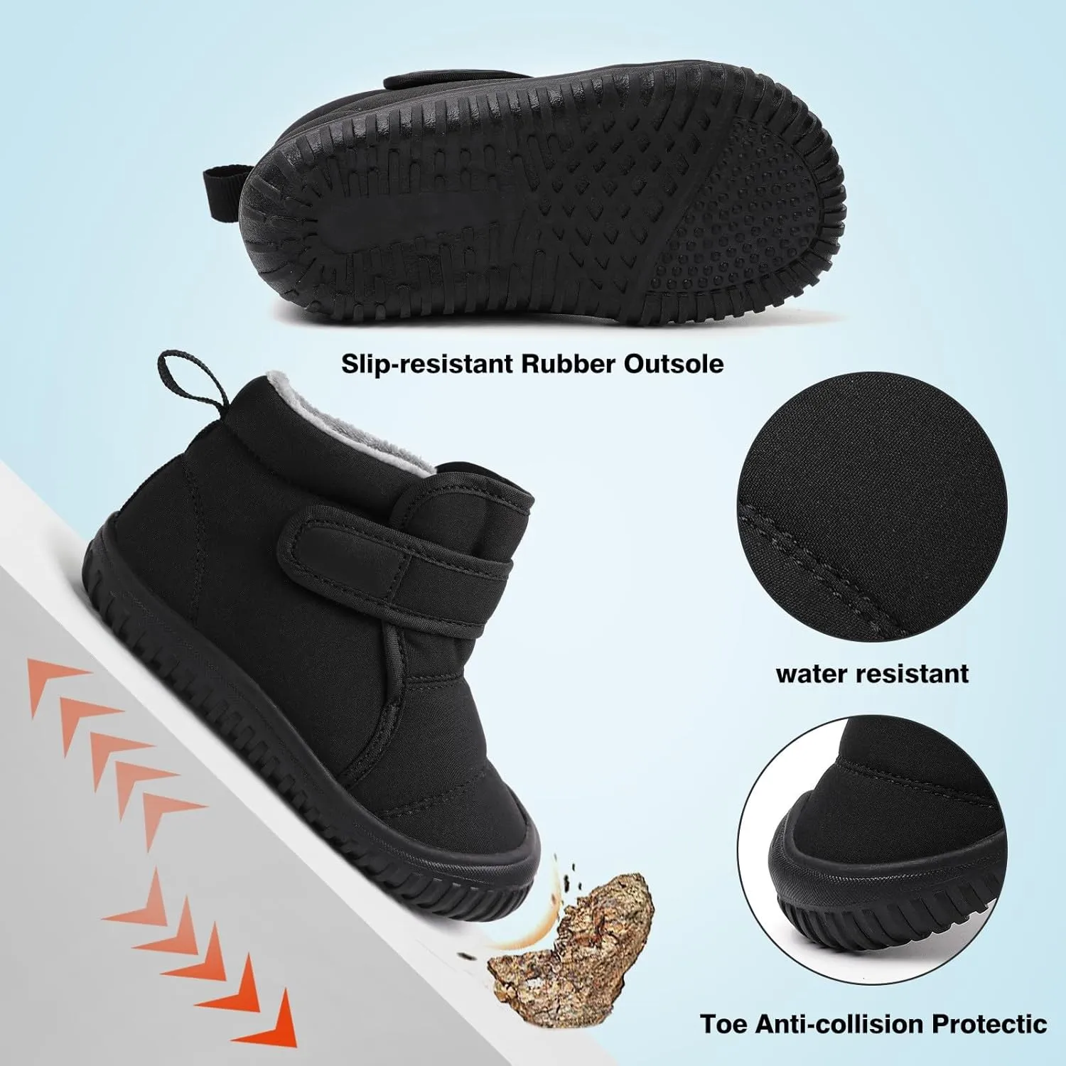 Baby Winter Snow Boots for Infant Boys Girls Toddler Water-esistant Warm ining Soft Sole First Walking Shoes