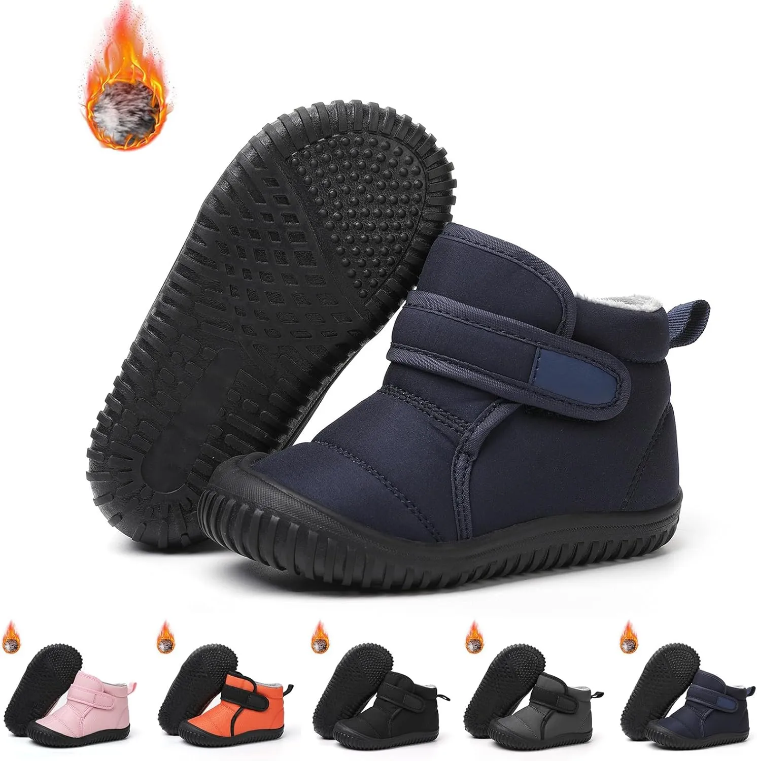 Baby Winter Snow Boots for Infant Boys Girls Toddler Water-esistant Warm ining Soft Sole First Walking Shoes