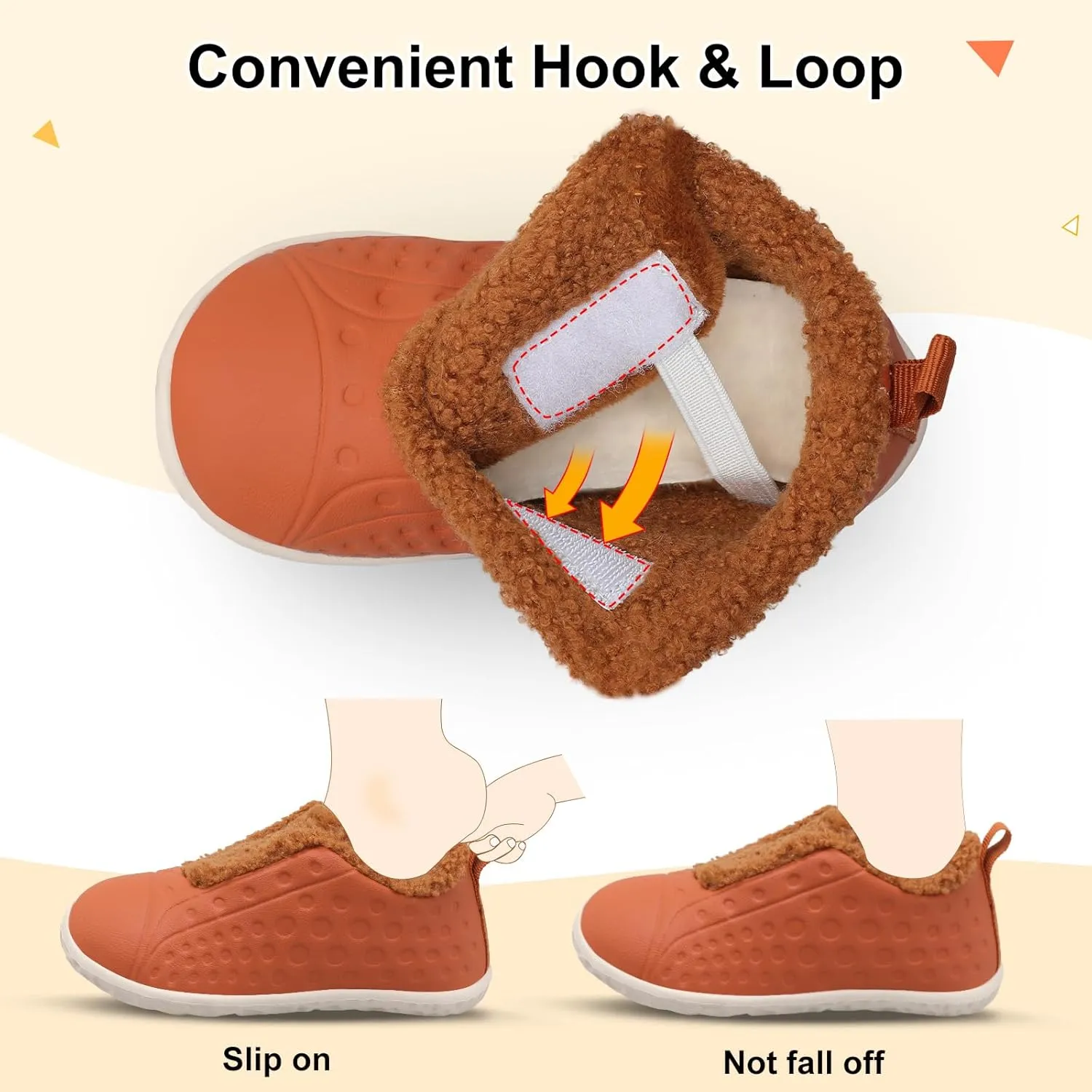 BARERUN Toddler Slippers Boys Girls Warm Skin-friendly House Slippers Soft-Lightweight Around House Shoes for Kids Indoor/Outdoor