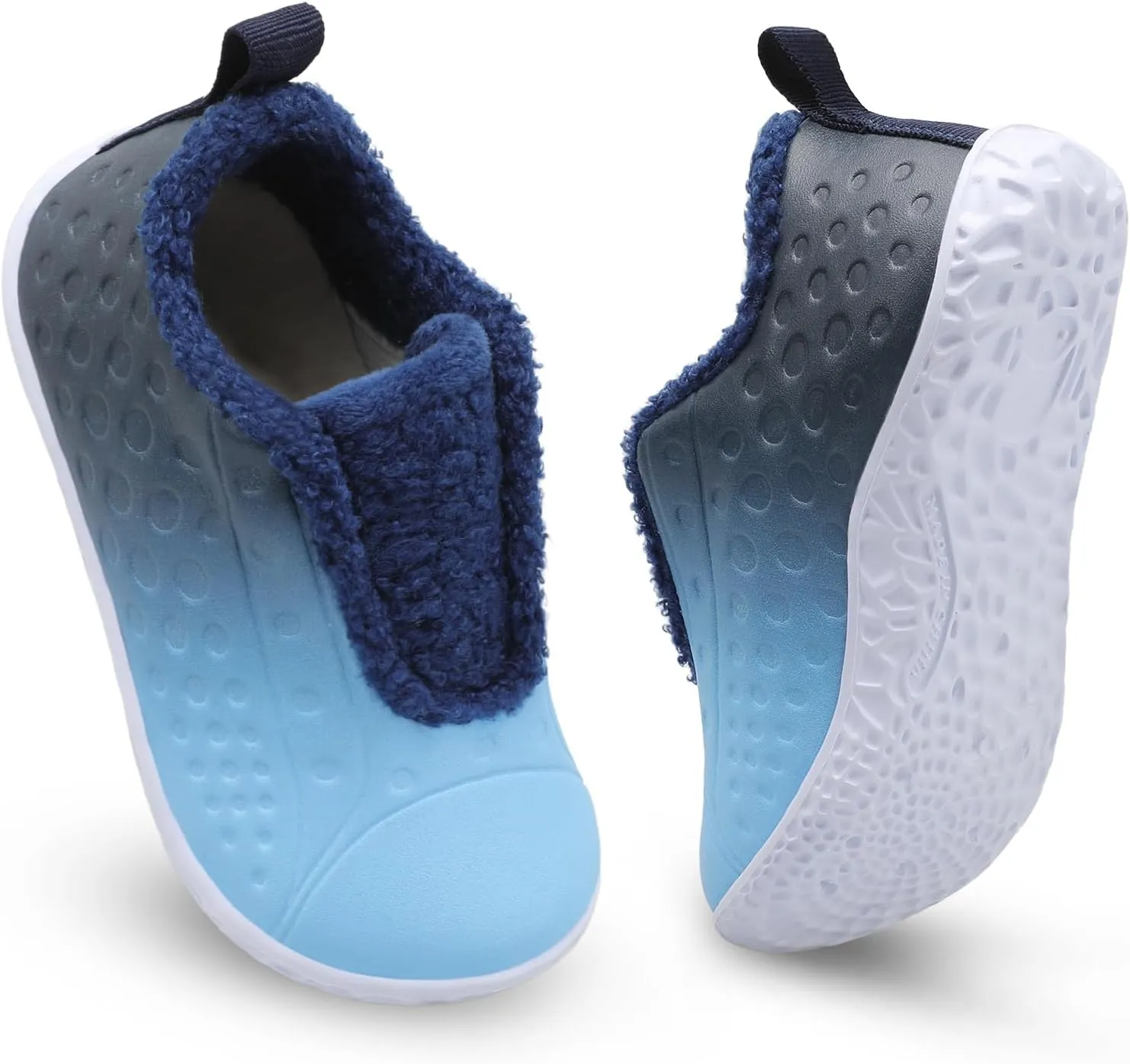 BARERUN Toddler Slippers Boys Girls Warm Skin-friendly House Slippers Soft-Lightweight Around House Shoes for Kids Indoor/Outdoor