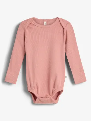 Basic Modal Rib Bodysuit - Little - Dusty Rose
