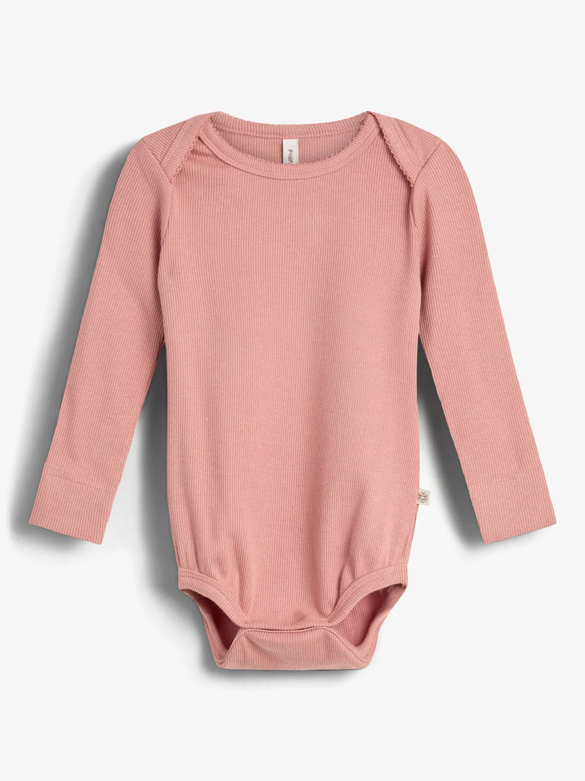 Basic Modal Rib Bodysuit - Little - Dusty Rose