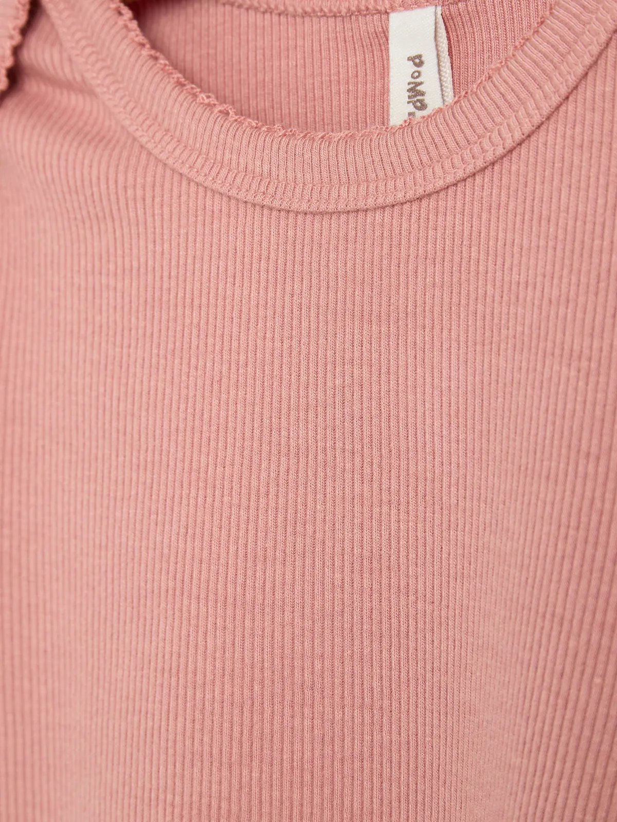 Basic Modal Rib Bodysuit - Little - Dusty Rose