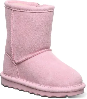 BEARPAW Elle Toddler Multiple Colors | Toddler's Boot Classic Suede with Zipper | Kid's Slip On Boot | Comfortable Winter Boot