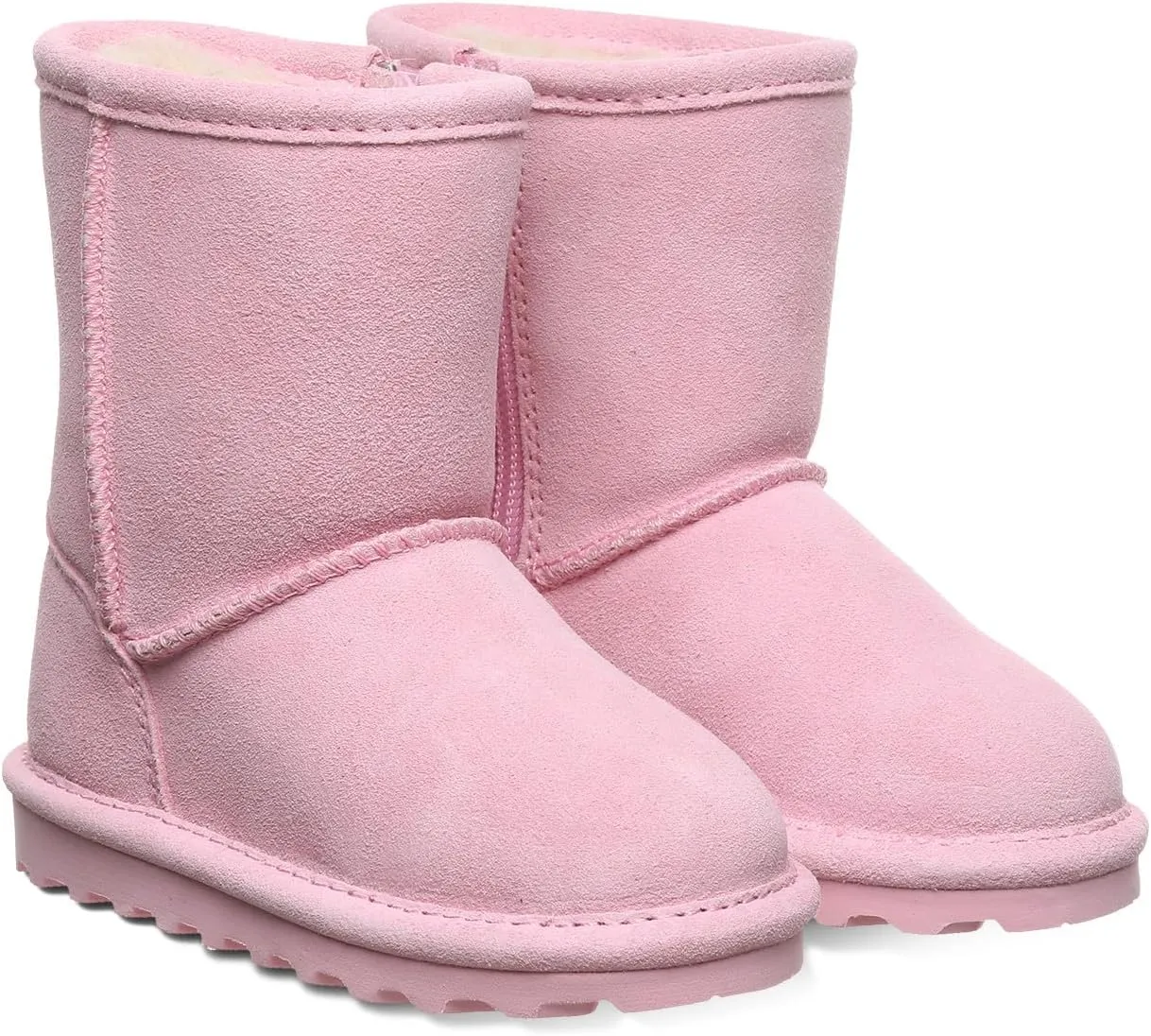 BEARPAW Elle Toddler Multiple Colors | Toddler's Boot Classic Suede with Zipper | Kid's Slip On Boot | Comfortable Winter Boot