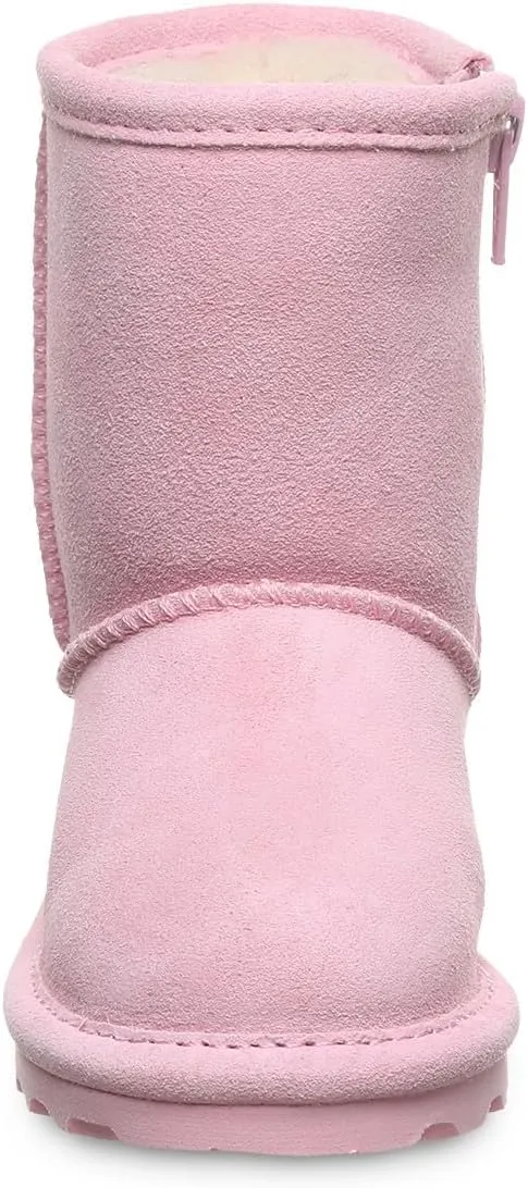 BEARPAW Elle Toddler Multiple Colors | Toddler's Boot Classic Suede with Zipper | Kid's Slip On Boot | Comfortable Winter Boot